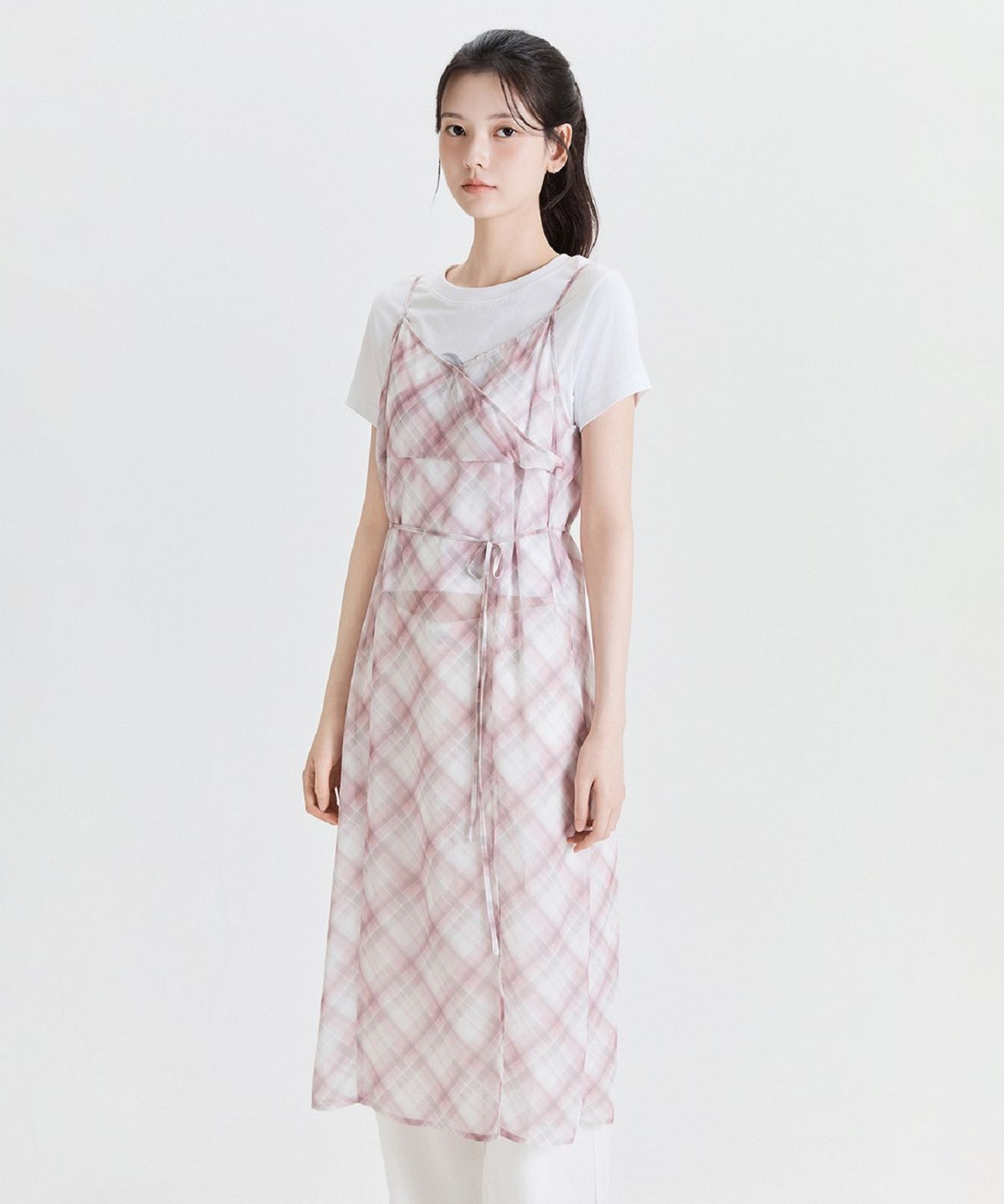 미쏘(MIXXO) 체크 레이어드 원피스_MIWOWF801G