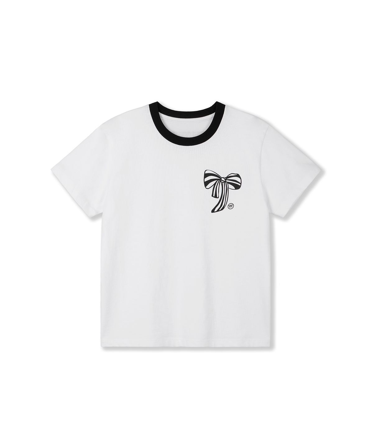 유센틱(YUTHENTIC) RIBBON 티셔츠 화이트 AW5ME43701