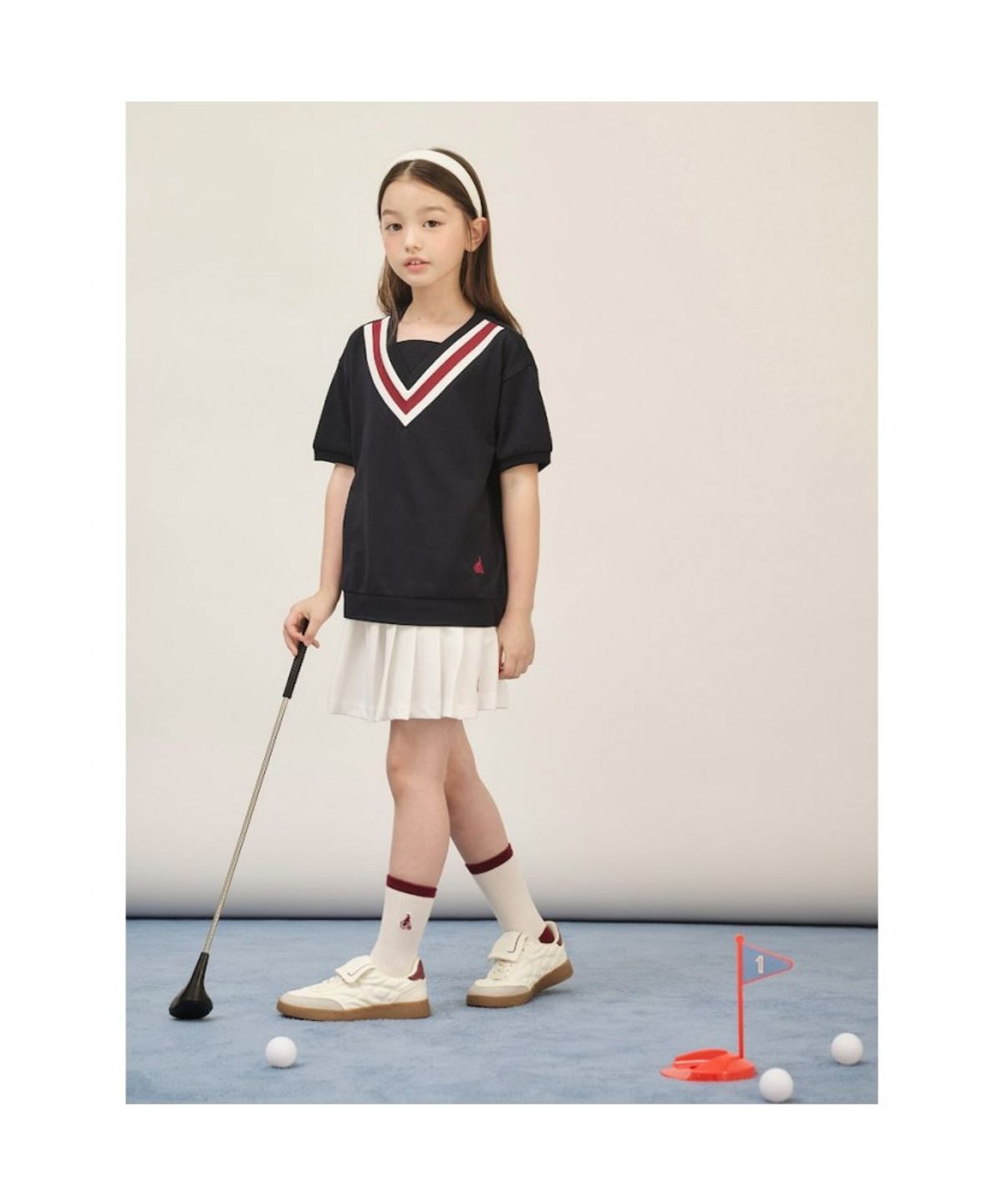 빈폴 키즈(BEANPOLE KIDS) 여아 루즈핏 썸머스쿨 티셔츠  네이비 (BI5742G02R) (BI5742G02R) (BI5742G02R)
