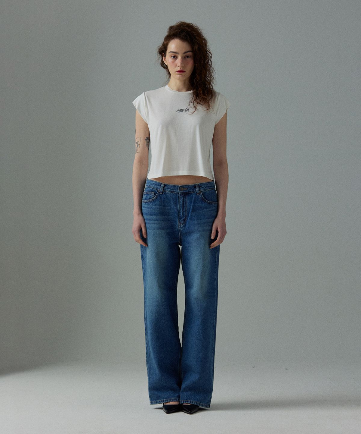 므아므(MMAM) [ESSENTIAL] Vintage wide denim pants