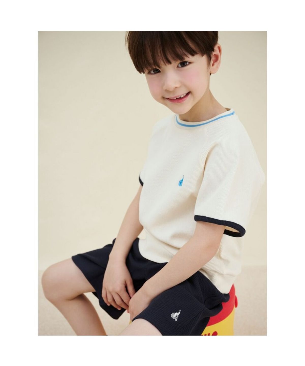 빈폴 키즈(BEANPOLE KIDS) 반팔 와플 티셔츠 세트  아이보리 (BI5742U080)