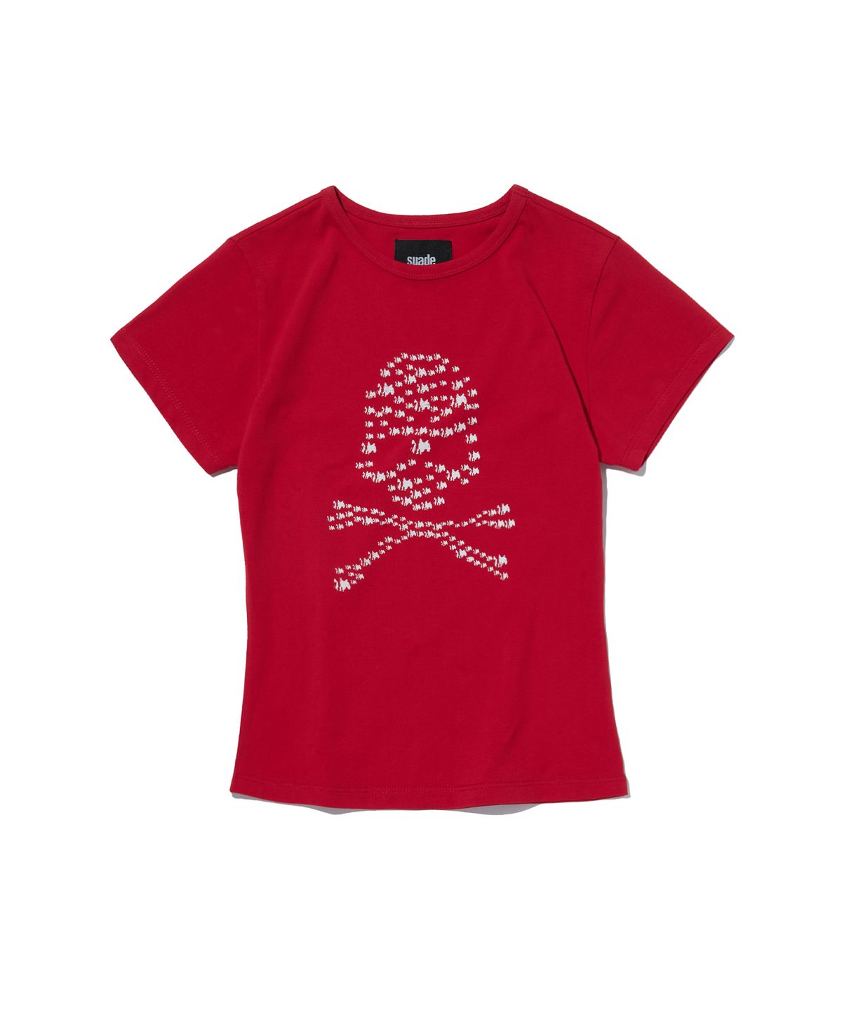 스웨이드(SUADE) ALBINO SKULL CROP TEE [RED]