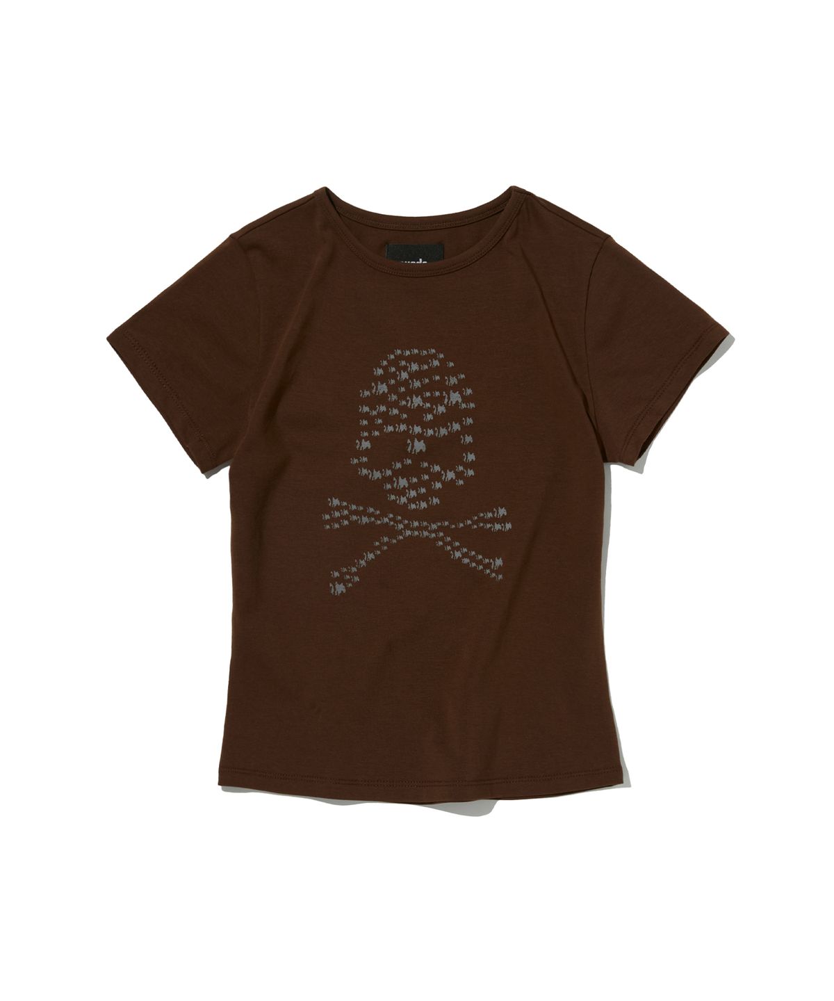스웨이드(SUADE) ALBINO SKULL CROP TEE [BROWN]