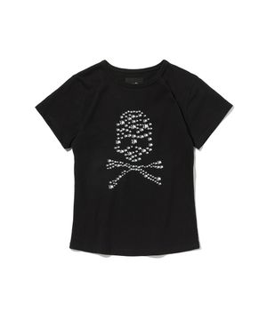 ALBINO SKULL CROP TEE [BLACK]