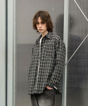 [3TYPE] 오버핏 체크 셔츠