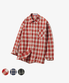 MS001 오버핏 체크 셔츠_레드