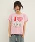 I LOVE 말티즈 반팔티셔츠 핑크