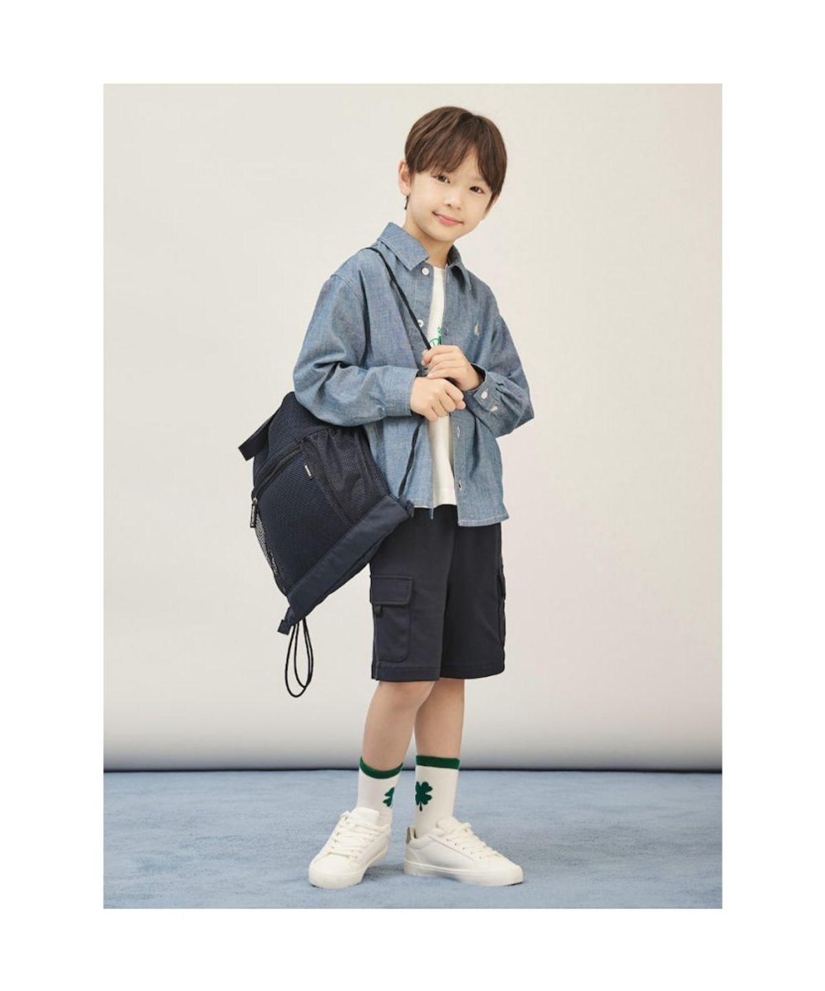 빈폴 키즈(BEANPOLE KIDS) 멀티 매쉬 스트링백  네이비 (BI57D2U01R) (BI57D2U01R) (BI57D2U01R)