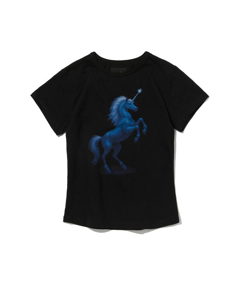 UNICORN CROP TEE [BLACK]