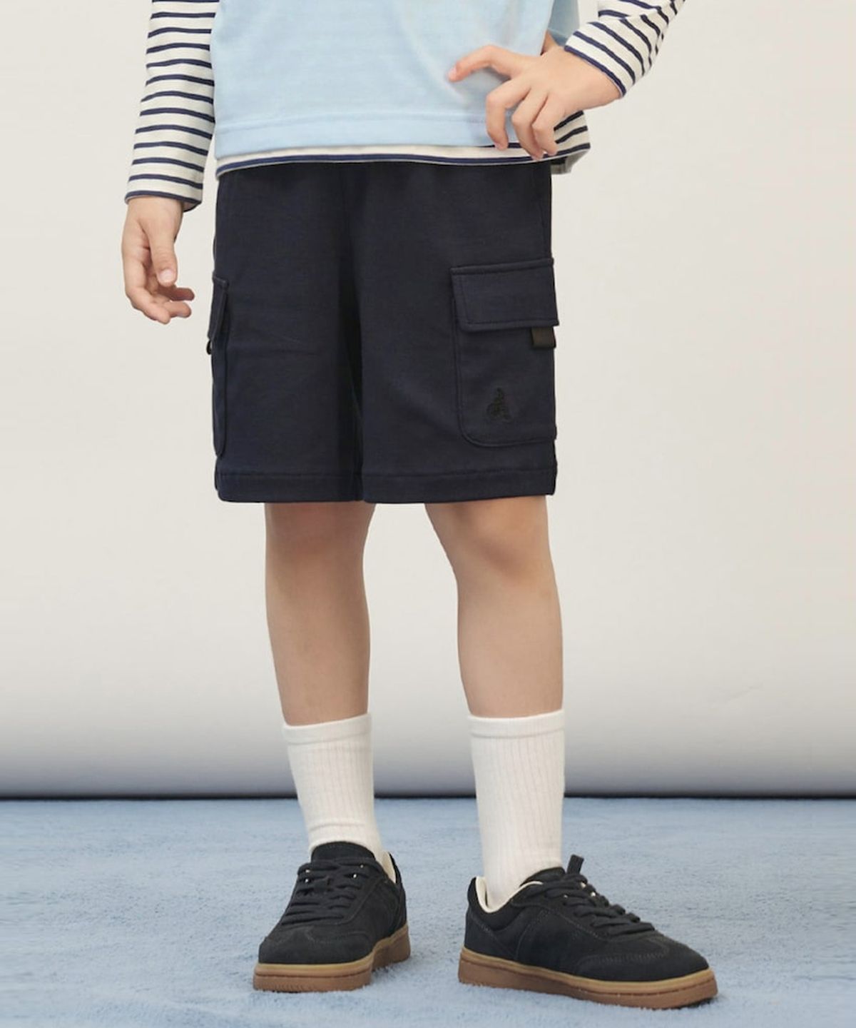 빈폴 키즈(BEANPOLE KIDS) 저지 카고 반바지  네이비 (BI5725U02R) (BI5725U02R) (BI5725U02R)