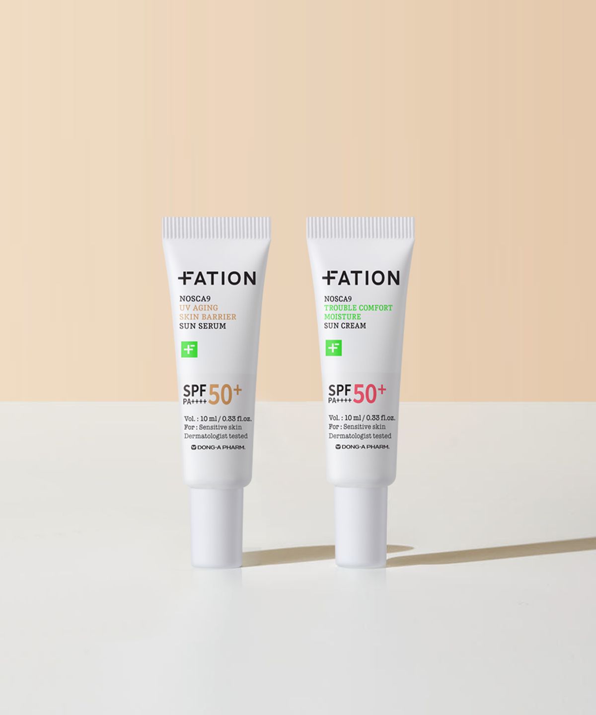 파티온(FATION) 노스카나인 트러블 선케어 2종 키트(선크림 10ml+선세럼 10ml)