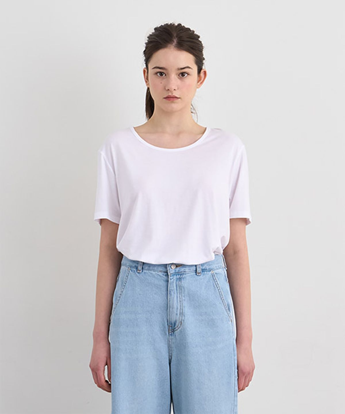 디애니(THE ANY) [2PACK] Collagen Uneck Half T-shirt