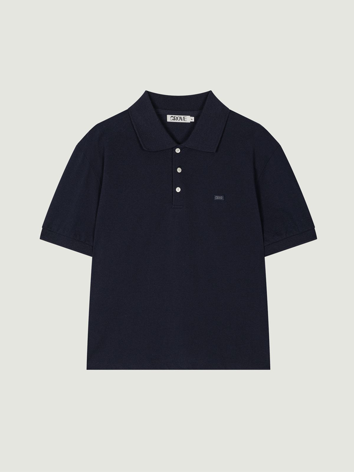 그로브(GROVE) PIA COLLAR PIQUE SHIRT (NAVY)