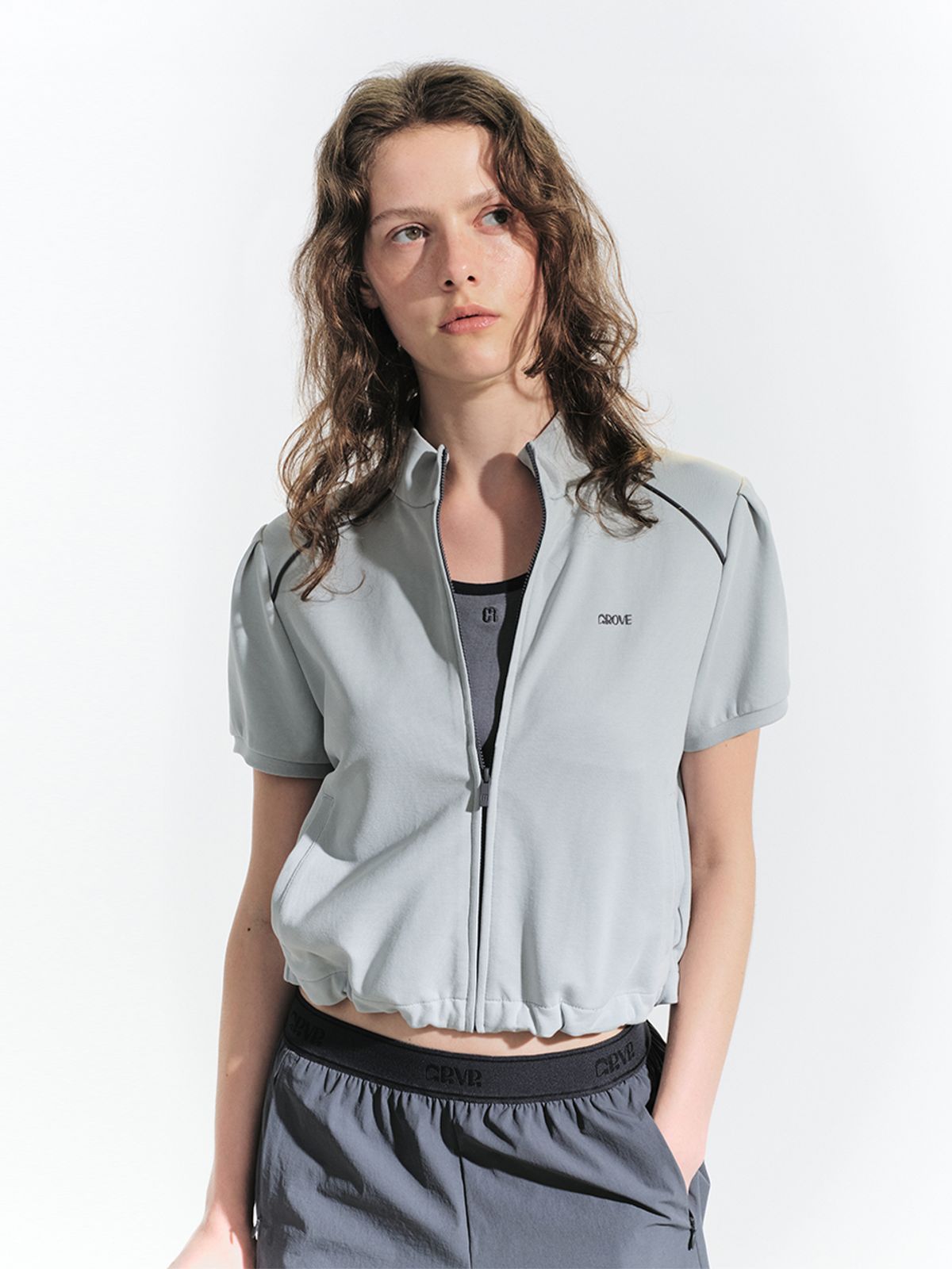 그로브(GROVE) MIST ZIP-UP JUMPER (GREY)