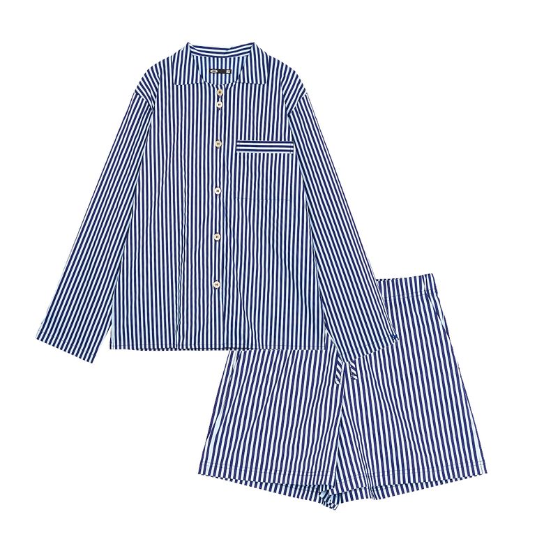 404 Stripe Pajama Set Up Blue