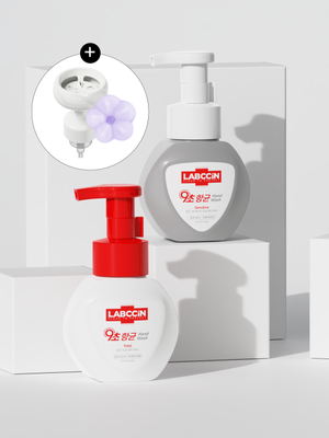 항균 핸드워시 500ml 2개입(센서티브/토탈)+플라워 펌프 증정 구성