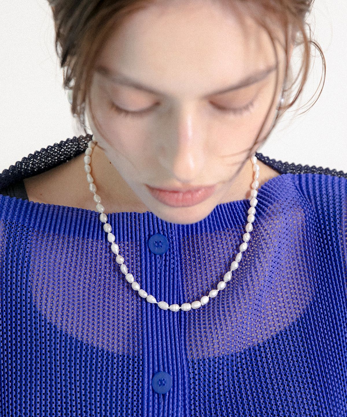 태싯(TACIT) Baroque pearl small necklace