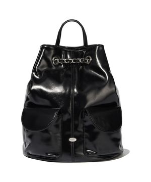 클로버하트 가죽 체인 백팩 Black