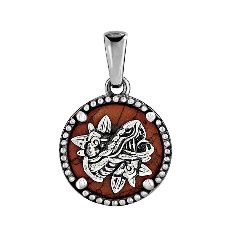 Oldschool Frame Symbol Pendant - snake