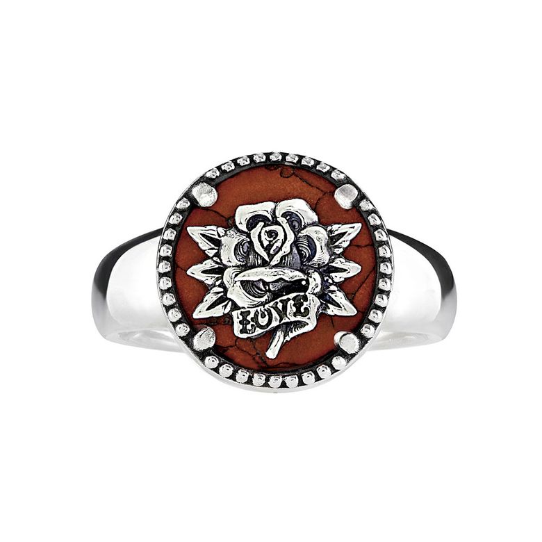 Oldschool Frame Ring - flower