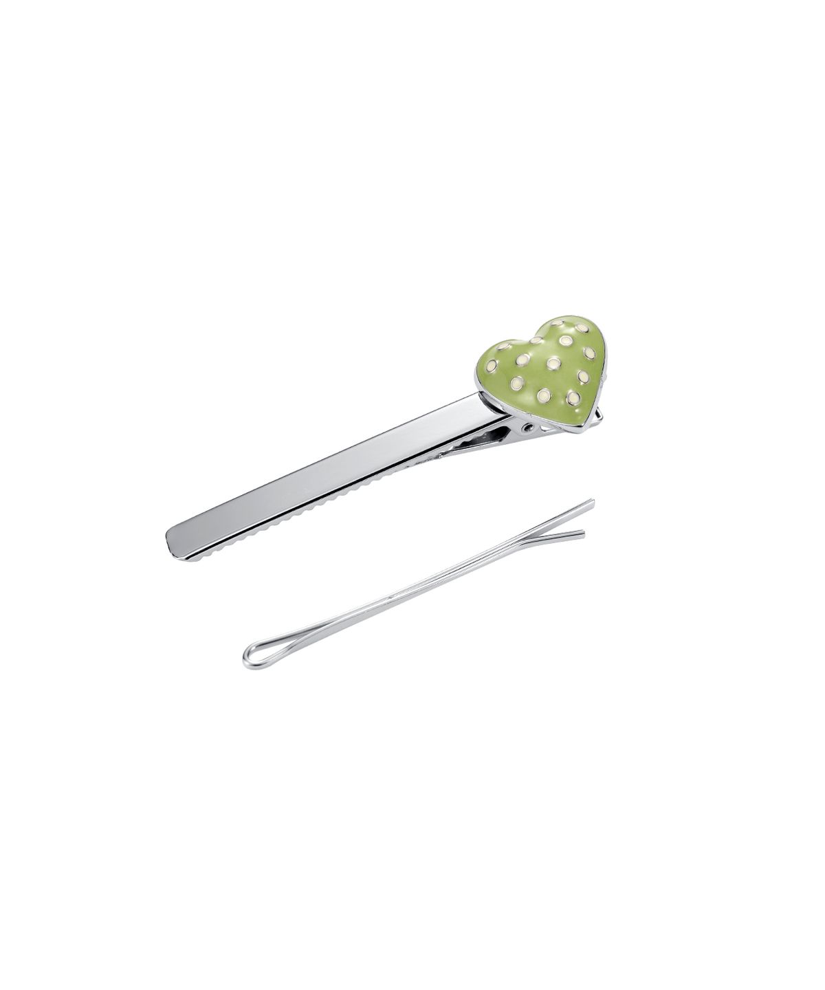 엔프프(NFF) dot heart hairpin-olive