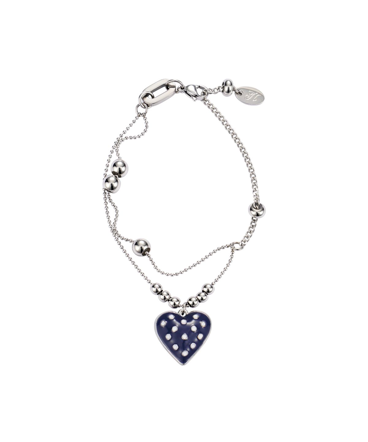 엔프프(NFF) dot heart bracelet-navy