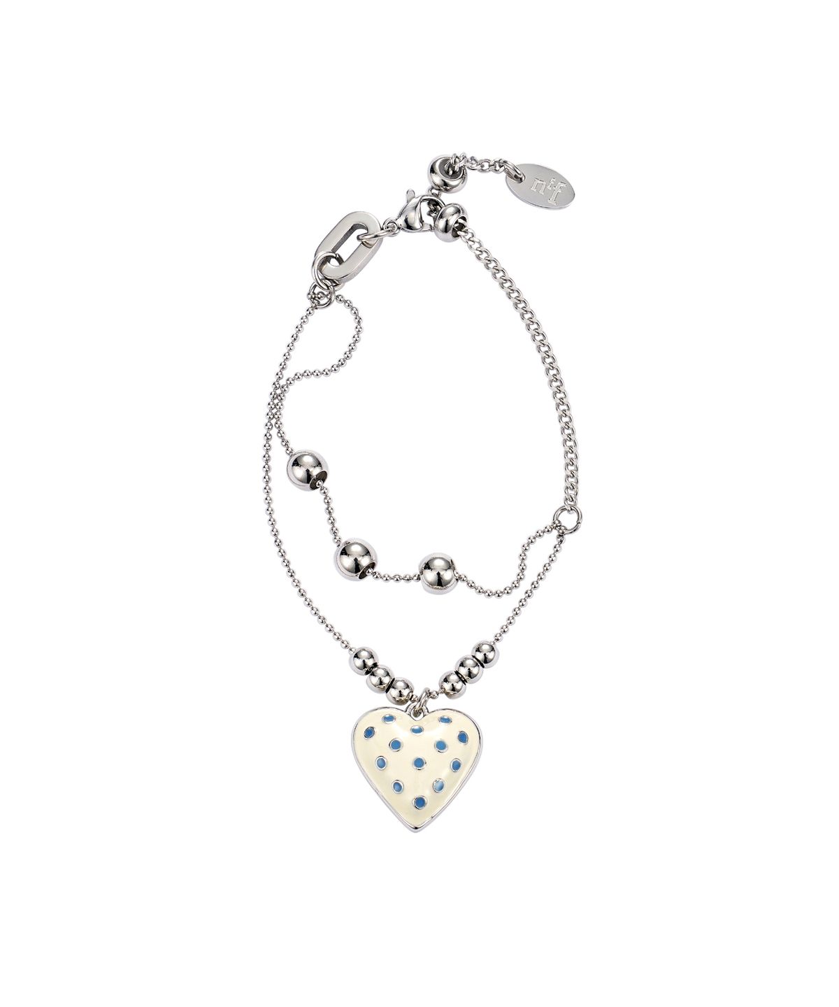 엔프프(NFF) dot heart bracelet-ivory
