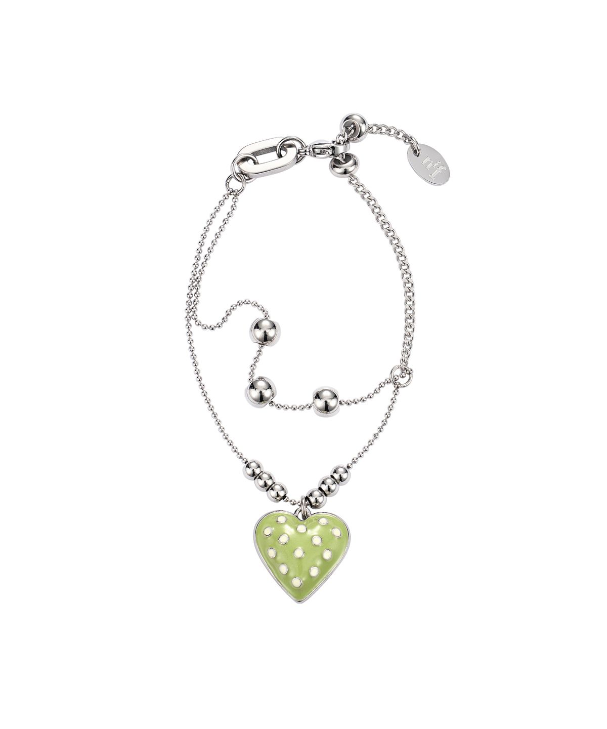 엔프프(NFF) dot heart bracelet-olive