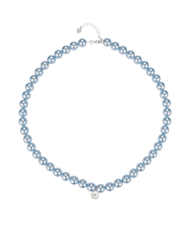 [silver925] luna pearl necklace-blue