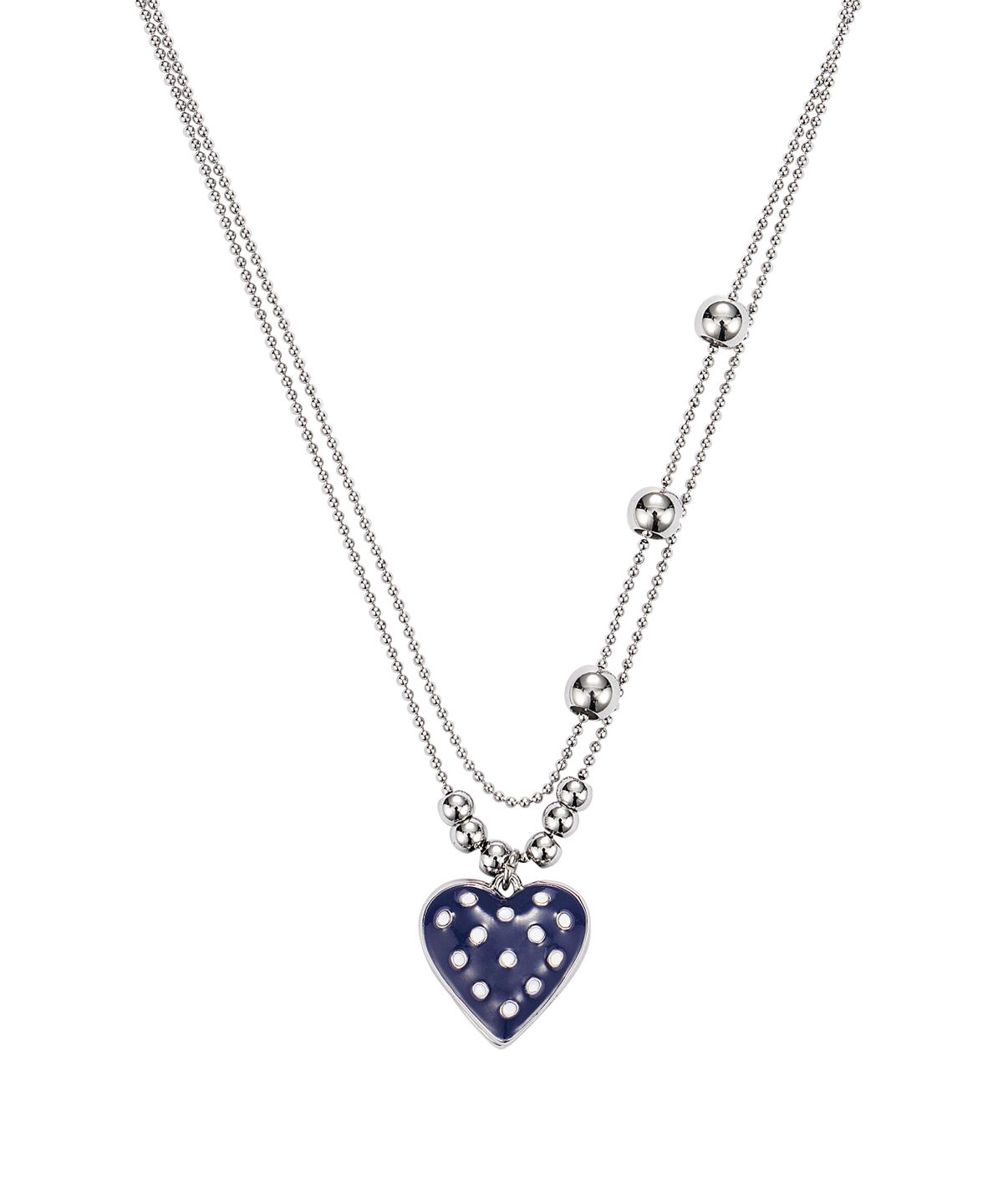 엔프프(NFF) dot heart necklace-navy