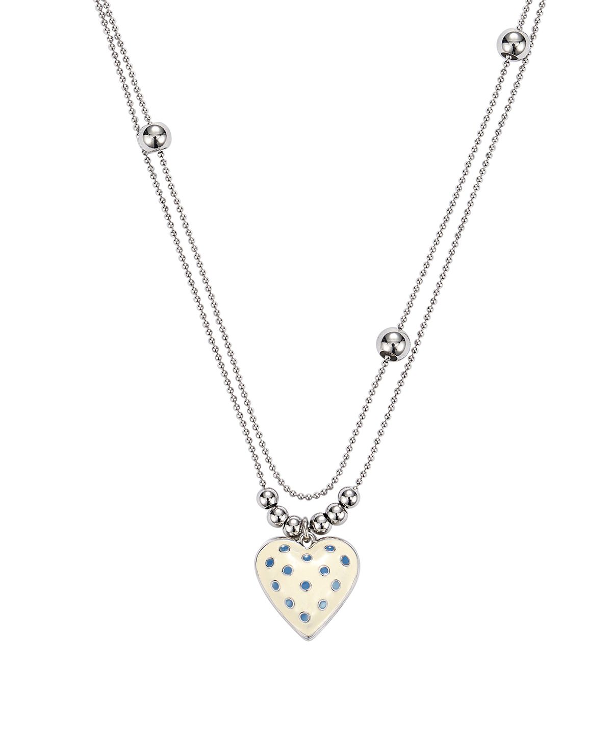 엔프프(NFF) dot heart necklace-ivory