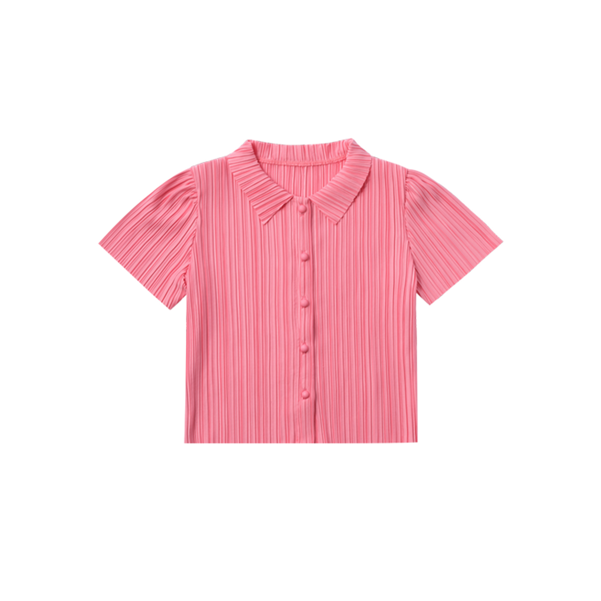 라메종드도도(LA MAISON DE DODO) Clair Summer Blouse in Pleats (Watermelon Pink)_여아용 플리츠 블라우스