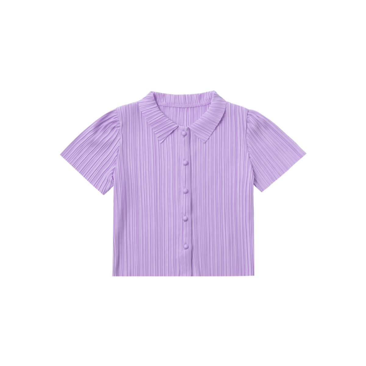라메종드도도(LA MAISON DE DODO) Clair Summer Blouse in Pleats (Iris Purple)_여아용 플리츠 블라우스
