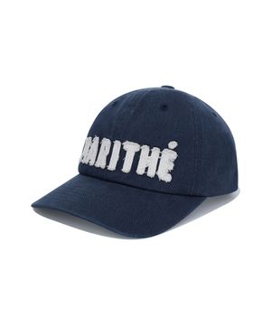 MARITHE APPLIQUE FLAT BRIM CAP navy