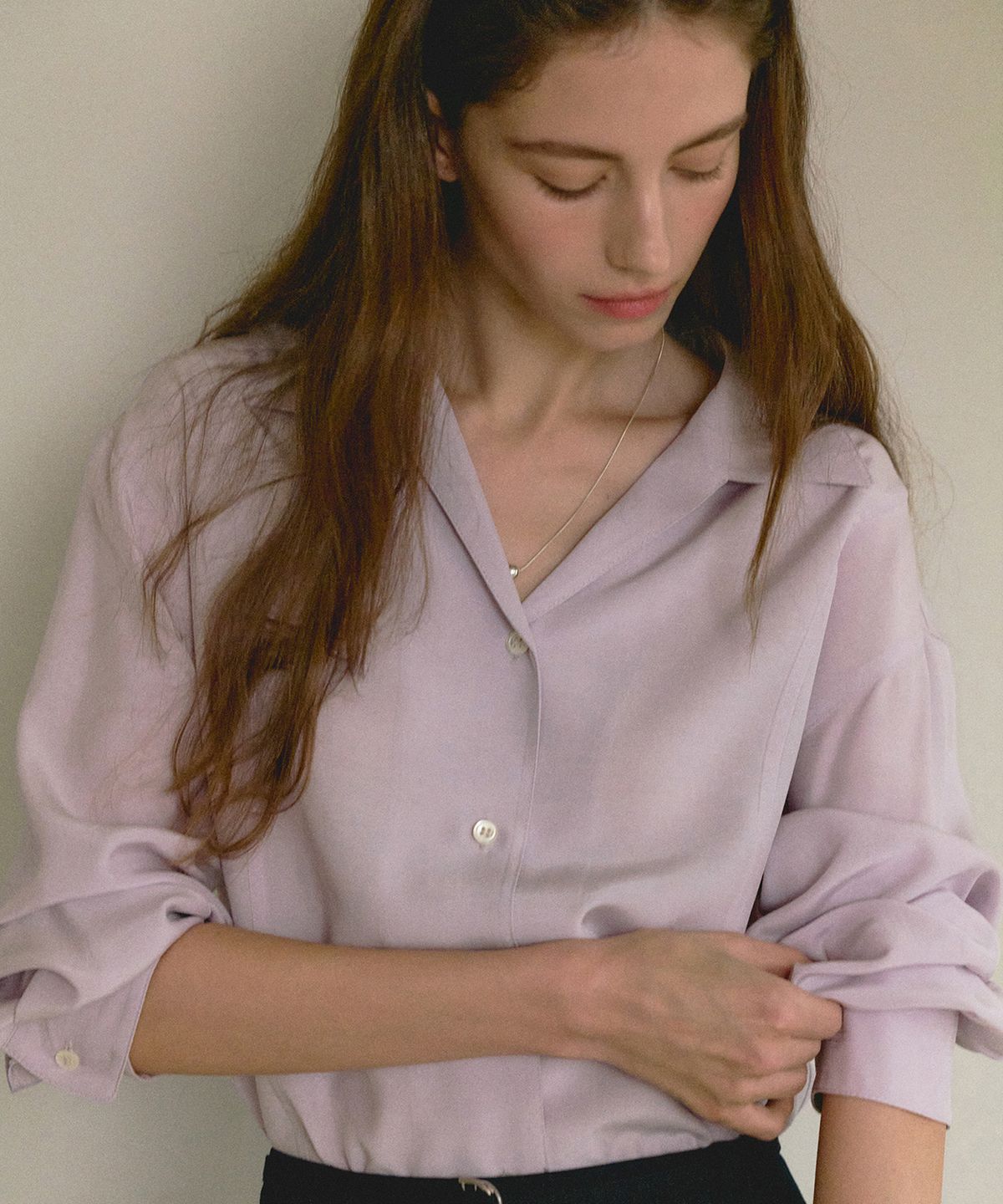오떼뜨(OCTETTE) MODAL OPEN WRAP-SHIRTS_2COLOR