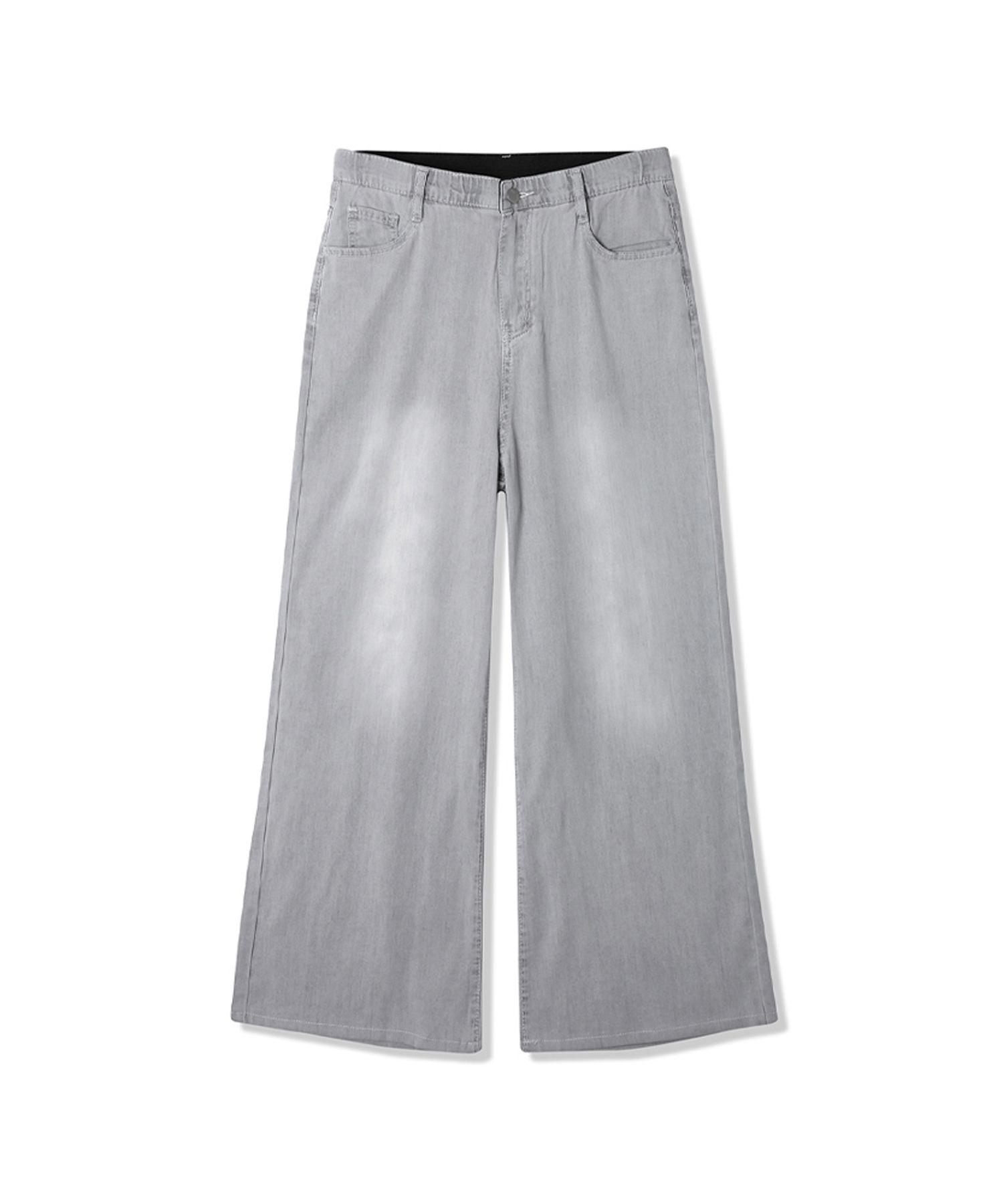 MUSINSA | AD HOC Women's Light Semi Wide Fit Banding Pants