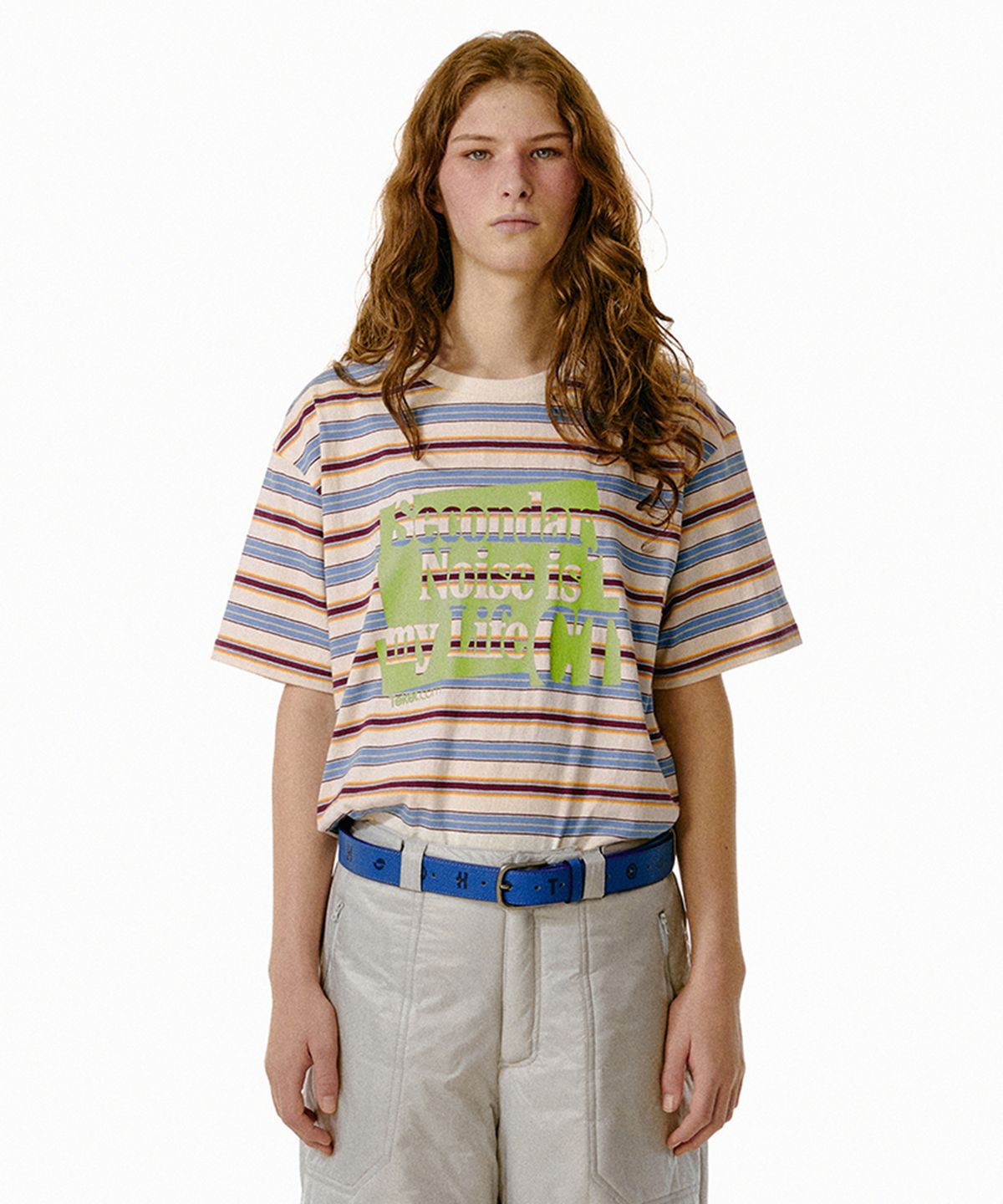 테켓(TEKET) Noise Stripe Tee Blue