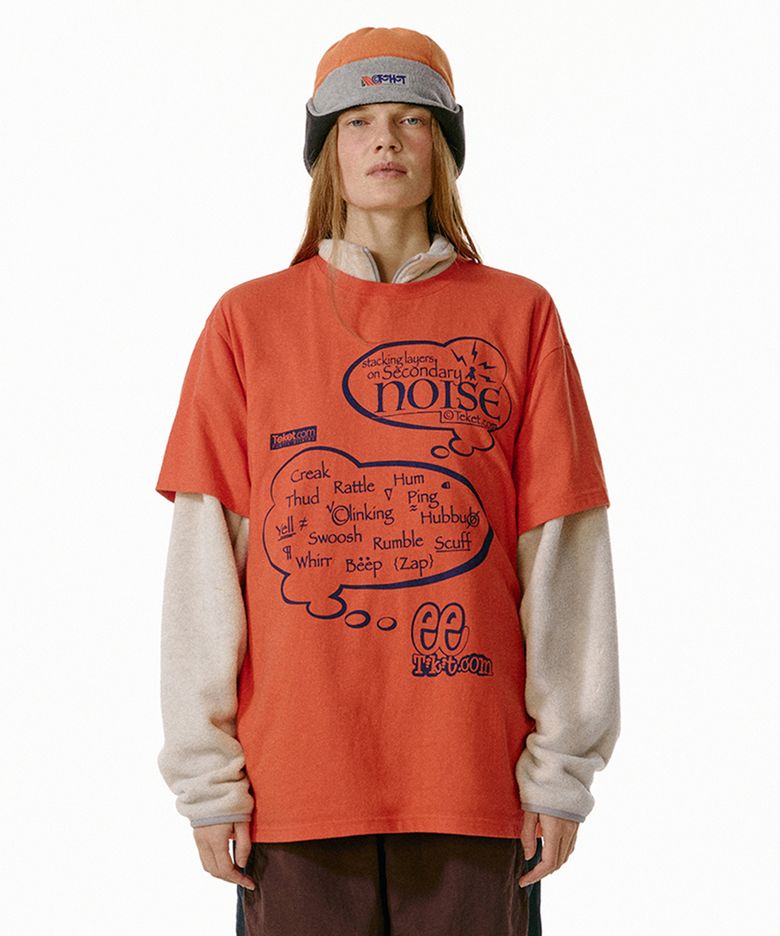 Overthinking Sounds Tee Orange