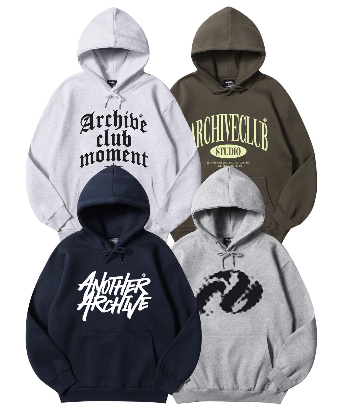어나더 아카이브(ANOTHER ARCHIVE) 2PACK 어나더아카이브 25FW 후드티 4종