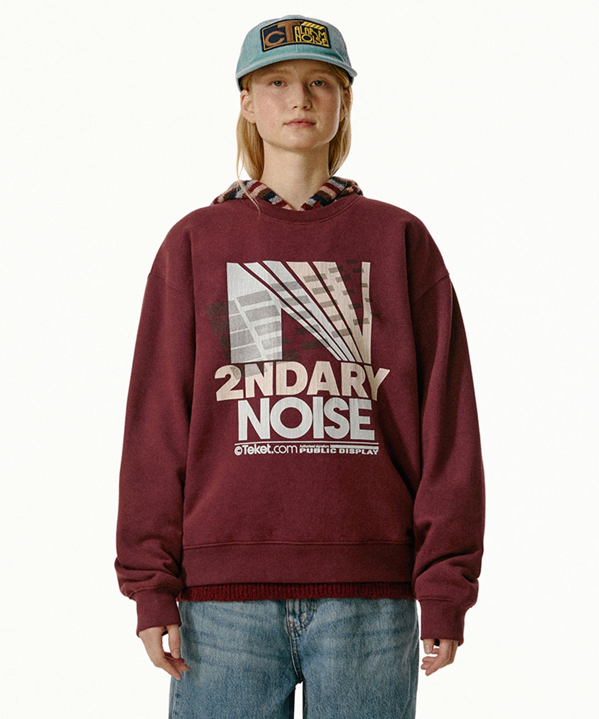 테켓(TEKET) 2NDARY Sweatshirt Burgundy