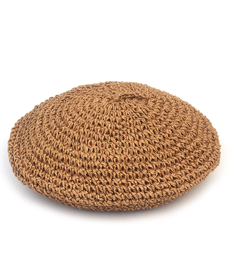 Rattan Summer Brown Beret 베레모