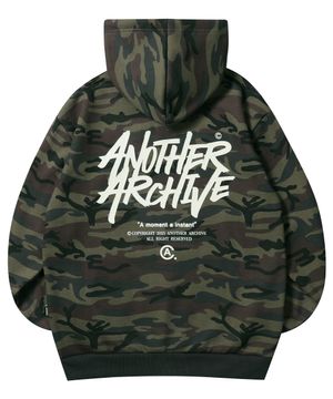 카모플라주 그래피티 후드티_카키