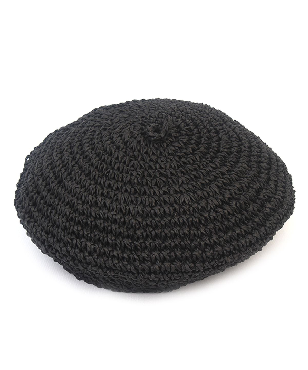 유니버셜 케미스트리(UNIVERSAL CHEMISTRY) Rattan Summer Black Beret 베레모
