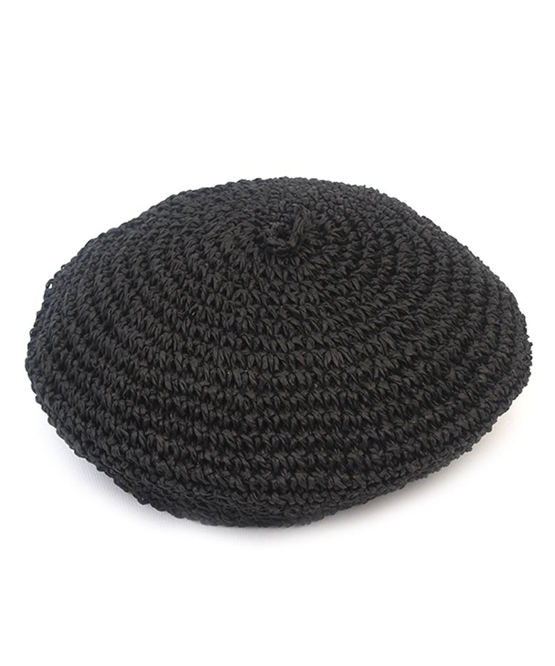 Rattan Summer Black Beret 베레모