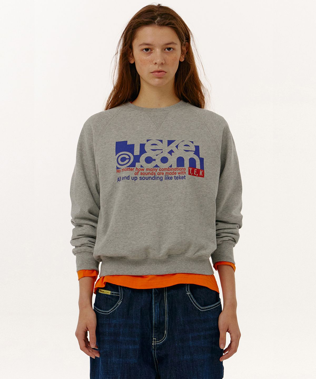 테켓(TEKET) Folder Sweatshirt Melange Gray