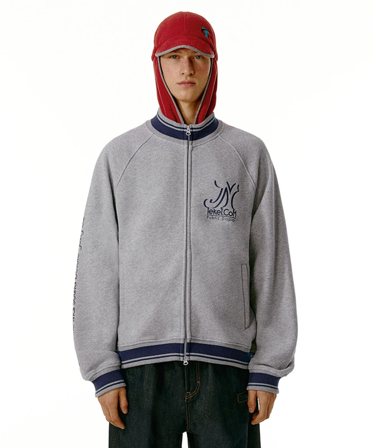 테켓(TEKET) Zzzip Track Zip-Up Sweatshirt Melange Gray