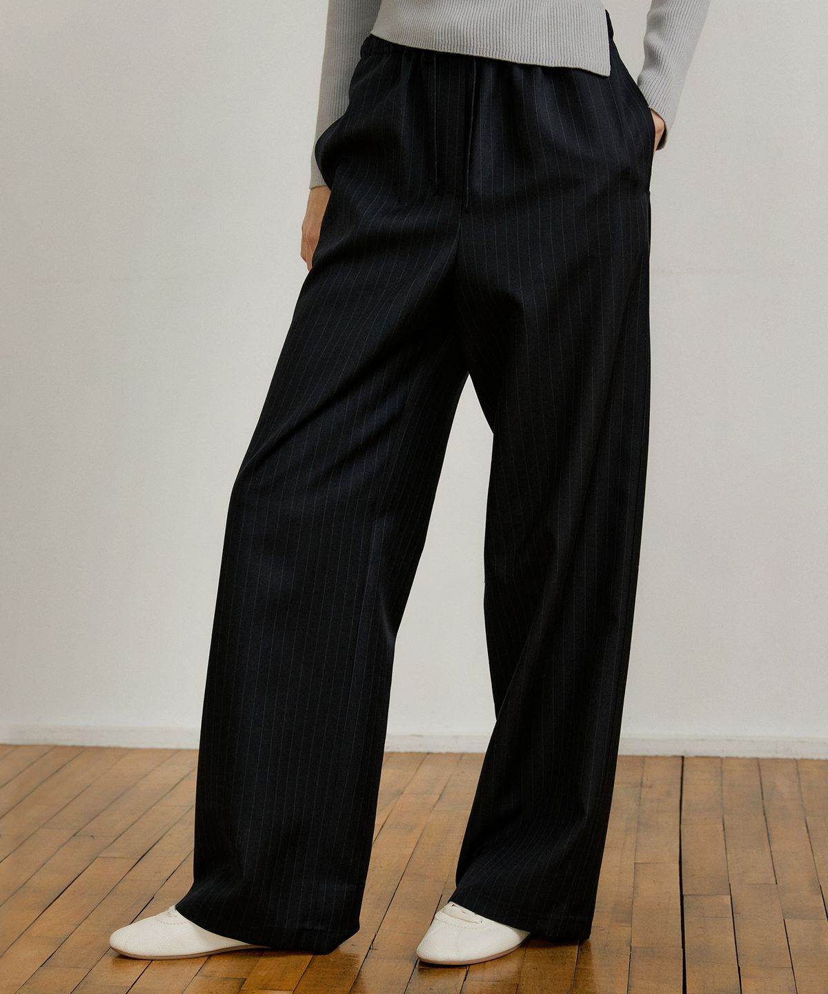 오떼뜨(OCTETTE) STRIPE BANDING PANTS_2COLOR