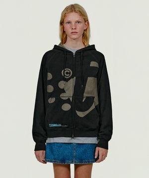 Dot-Com Zip-Up Hoodie Black