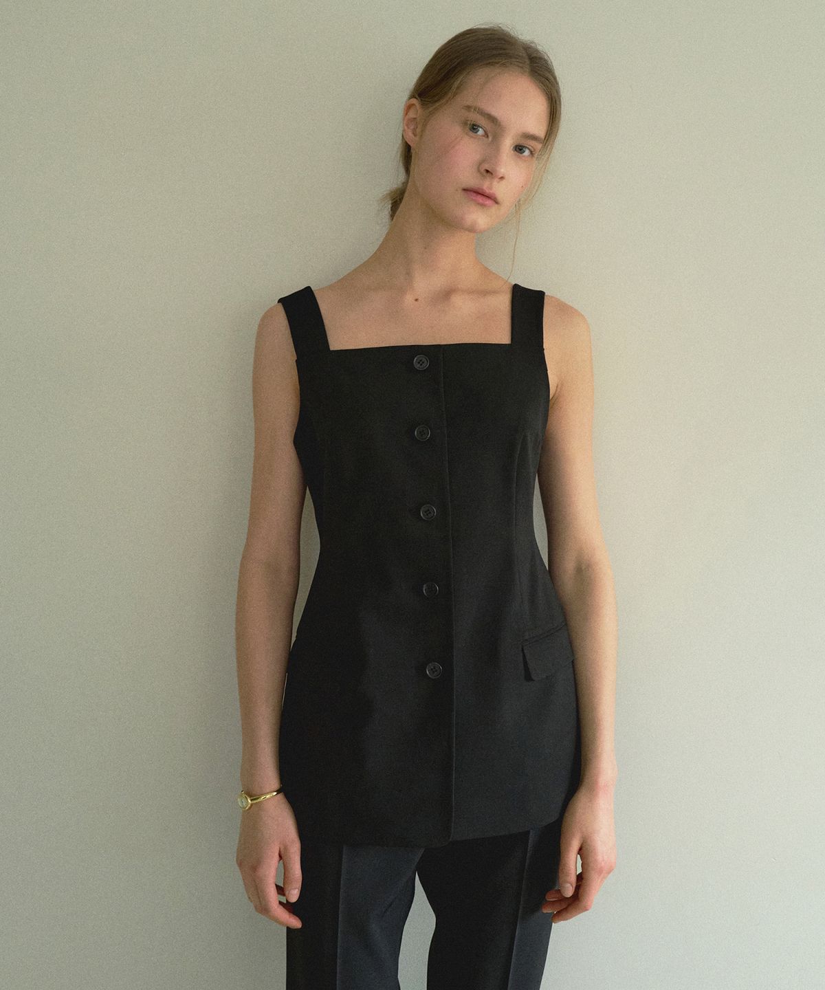 오떼뜨(OCTETTE) BUSTIER JACKET-BLACK