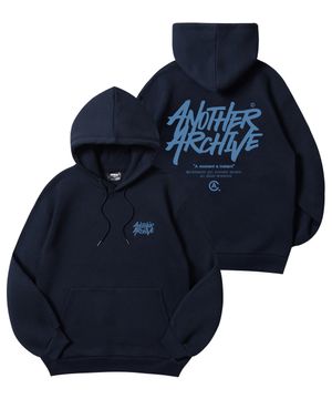 FB 그래피티 로고 후드티_네이비